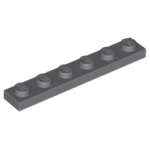 LEGO 3666 Dark Bluish Gray Plate 1 x 6 (losse stenen 36-4)